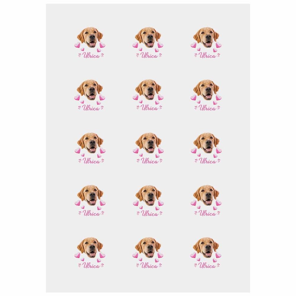 Custom Dog Temporary Tattoos Fake Tattoos for Kids - Waterproof Tattoo Pet's Birthday Tattoos Happy Birthday Jesus Party Supplies