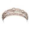Pearl Crowns for Women & brides-wedding bridal Tiara Crystal Queen Crown & pearly Princess Birthday & prom party hair One Size view 1