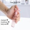 Travel Bottles Kit, Plastic Leak Proof Portable Toiletry Containers Set, Spary Bottle Flight Size Cosmetic Containers for Lotions, Shampoo, Creams, Body Wash (Pink-no.1675) view 3