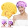 1pc Hair Towel Wrap for Women Super Absorbent Quick Dry Hair Turban for Drying Curly Long & Thick Hair Shower Cap Coral Fleece Dry Hair Cap Quick-Drying Absorbent Headscarf (Yellow) view 2