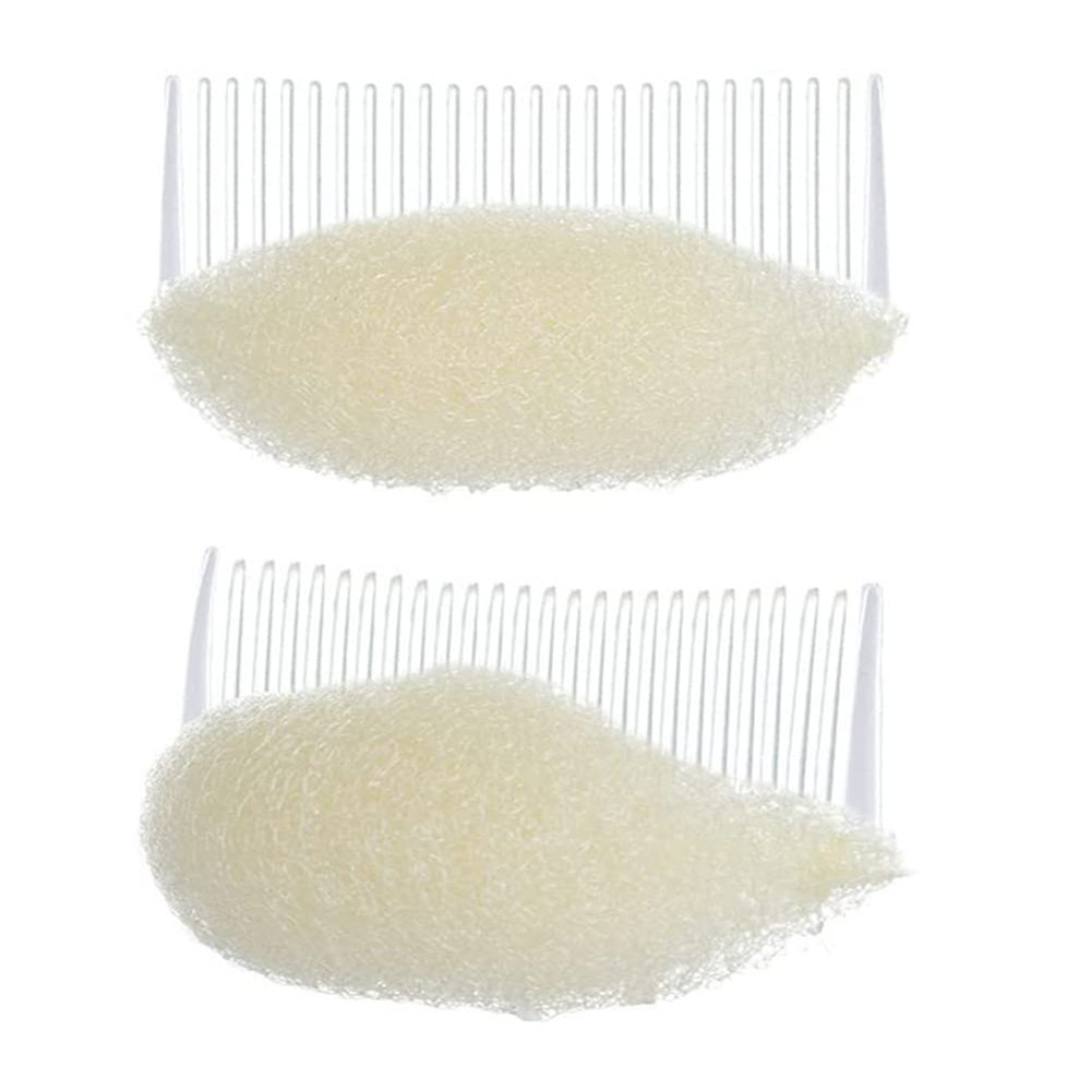 2PCS Women Sponge Foam Bump Up Hair Comb Bump It Up Volume Inserts Charming Beehive Hair Styler Clip Party Bun Maker