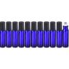 12 Pack 10 ml Essential Oil Glass Roll-on Bottles with Stainless Steel Roller Balls Empty Portable Cobalt Blue Essential Oil Glass Roller Bottles view 1