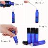 12 Pack 10 ml Essential Oil Glass Roll-on Bottles with Stainless Steel Roller Balls Empty Portable Cobalt Blue Essential Oil Glass Roller Bottles view 3