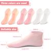 3 Pairs Silicone Socks, Silicone Moisturizing Socks Aloe Socks Silicone Gel Heel Socks for Women Men Dry Cracked Foot Skin(Medium, 3 Colors) view 2
