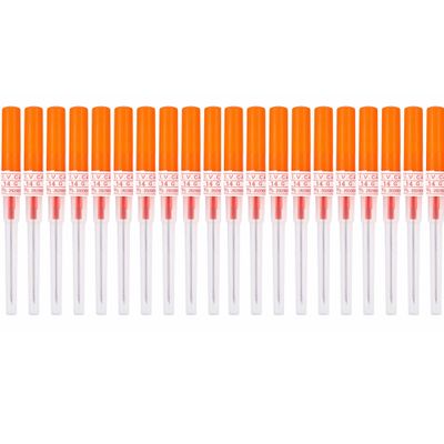 Piercing Needles,King Wei 20PCS 14G IV Catheter Needles 14 Gauge Disposable Stainless Steel Hollow Body Piercing for Ear Nose Belly Navel Nipple