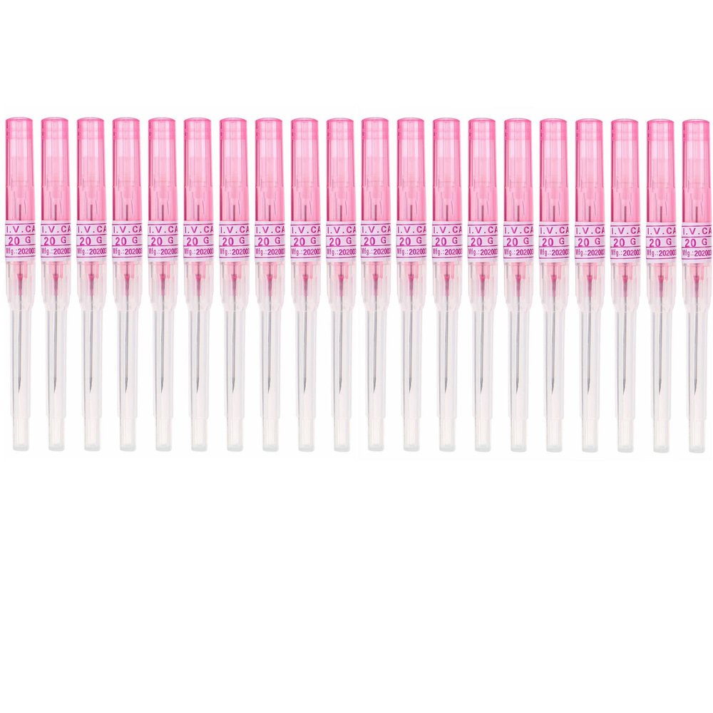 Piercing Needles,20PCS 20G IV Catheter Needles 20 Gauge Disposable Stainless Steel Hollow Body Piercing Needles for Ear Nose Belly Navel Nipple Piercing(20G) (20G)