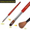 PCUORLEORS Acrylic Nail Brush with 100% Pure Kolinsky Sable Hair and Red Wood Hand, Professional Kolinsky/Gel Brush for Acrylic Application (size 12) view 4