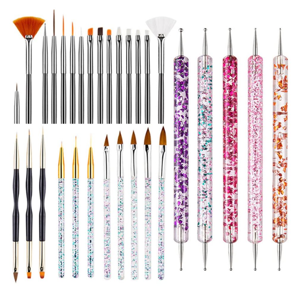 FOMIYES 1set Convenient Nail Art Brush Portable Dotting Tools for Professional and Personal Use for Nail Painting and Art Projects