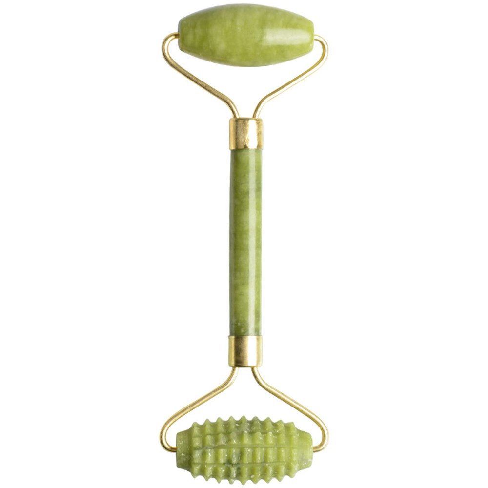 Facial Massage Roller Guasha Board Double Heads Jade Stone,Thorn Roller