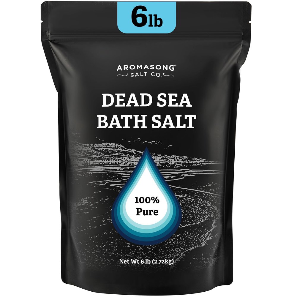 Aromasong Dead Sea Salt Bath Soak 6 Lbs. Bulk Pack  100% Natural Dead Sea Salts for Soaking, Relaxation, and Detoxification of Skin, Dead Sea Salts for Bath to Rejuvenate and Refresh.