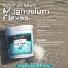 Aromasong Raw Dead Sea Magnesium Flakes for Bath - 4 LB Bulk Bath Salt in Reusable Bucket view 3