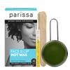 Parissa Natural Face & Lip Hard Wax Kit | No-Strip Hot Wax for Coarse Facial Hair | Sensitive Skin Formula with Post-Wax Oil | 3.5 oz (100 g) view 1