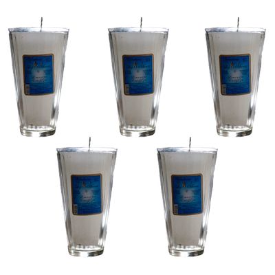 Luz Maria- Veladora Lemon Glass 13.5 cm X 7.5 cm with 20 pieces Paraffin