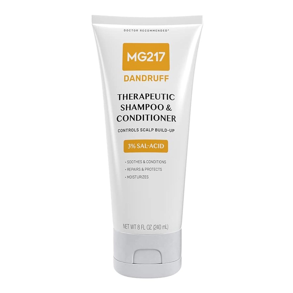 MG217 Dandruff Shampoo & Conditioner, 3percent Salicylic Acid Shampoo & Conditioner, 8 oz Tube, Clear