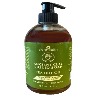 Adama Minerals Zion Health Ancient Clay Liquid Soap, Tea Tree Oil, 16 fl oz (473 ml)