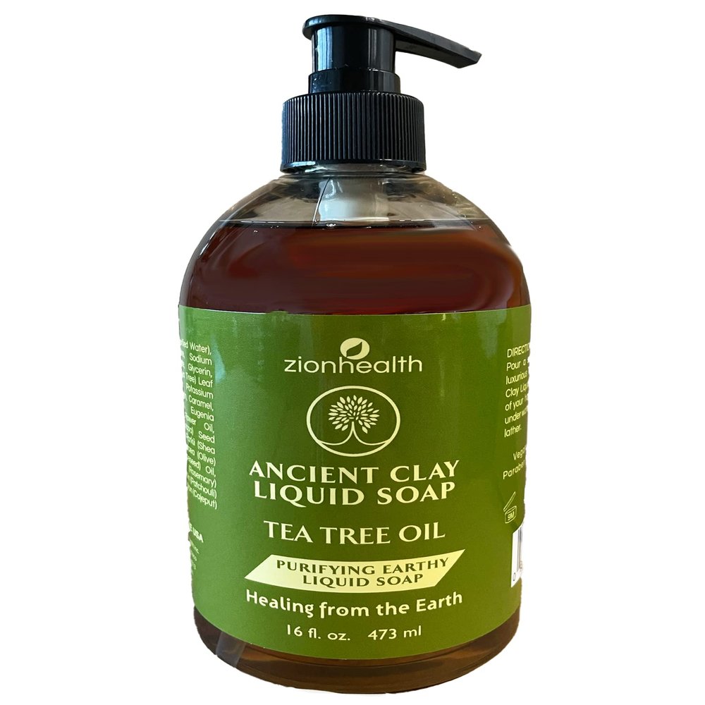 Adama Minerals Zion Health Ancient Clay Liquid Soap, Tea Tree Oil, 16 fl oz (473 ml)