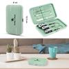Manicure Set, Travel Mini Nail Clippers Kit Pedicure Care Tools, 10pcs Stainless Steel Grooming kit (Green) view 3