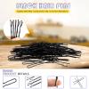 Swpeet 380Pcs 2 Styles 1.9Inch 2.4Inch 2.7Inch Black Hair Pins Bobby Pins with Rubber Bands Kit, Including 120Pcs Bobby Pins and 160Pcs U Hair Pins Hair Clips with Soft Elastic Bands view 4