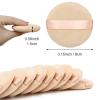 12 Pieces Cotton Powder Puff,3.15 inch Round Portable Soft Sponge Cosmetic Puffs,Velvet Powder Puff with Ribbon Band Handle for Loose Powder Body Powder Makeup Tool view 3
