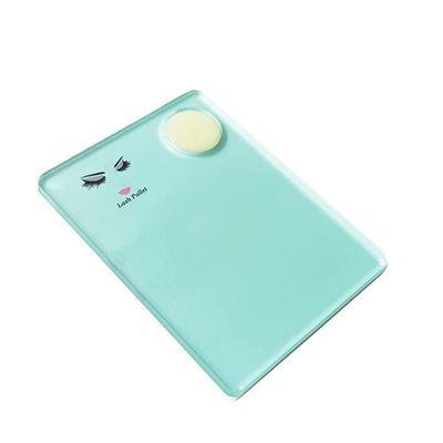 Acrylic Eyelash Extension Eye Lash Pallet Tool, Grafting False Eyelash Jade Console Round Jade Stone Organizer Eyelash Extension Grafting Pad Lash Tray Gasket (Blue)