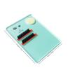 Acrylic Eyelash Extension Eye Lash Pallet Tool, Grafting False Eyelash Jade Console Round Jade Stone Organizer Eyelash Extension Grafting Pad Lash Tray Gasket (Blue) view 3