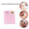 Acrylic Eyelash Extension Eye Lash Pallet Tool, Grafting False Eyelash Jade Console Round Jade Stone Organizer Eyelash Extension Grafting Pad Lash Tray Gasket (Pink) view 2