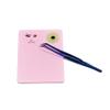 Acrylic Eyelash Extension Eye Lash Pallet Tool, Grafting False Eyelash Jade Console Round Jade Stone Organizer Eyelash Extension Grafting Pad Lash Tray Gasket (Pink) view 3