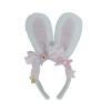 Cute Cosplay Big Bow Plush Furry Rabbit Headband Bunny Ears Headwear Accessory (White) view 1