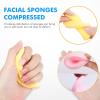 Facial Sponge Compressed Makeup Remover 120 Count Wash Pads Round Soft Face Cleansing Sponges for Woman Exfoliating Mask,Makeup Removal,Spa Cleaning,Yellow,Pink,Blue,Purple,Green view 3