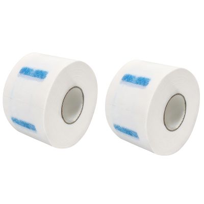 2 Rolls Disposable Barber Neck Strips, Stretchy Self-Adhesive Paper Neck Strip, Professional Salon Supplies for Haircut Styling, Spa, Massage