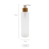 150ML (5 oz) Transparent Frosted Glass Pump Bottle with Bamboo Screw Pump Head Soap Dispenser Storage Containers for Shampoo Body Wash Bath Gel Toner Lotion Cream Cosmetic Essence view 2
