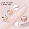 Eyebrow Razors for Women, Replaceable Face Razors kit, Dermaplane Shaving Tool for Men & Women, Face Razors for Peach Fuzz and Hair Removal, 4pcs Replacement Blades Available view 3
