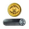 The Vintage Beard Company Bare Bones Medium Hold Mustache Wax and Death Grip Mustache Keychain Comb Set view 1