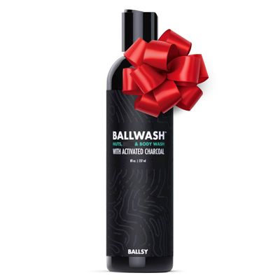 Ballsy Ballwash Charcoal Body Wash for Men - Moisturizing Mens Bodywash with Coconut Oil Soap for Men & Great for your Most Intimate Areas, 8oz