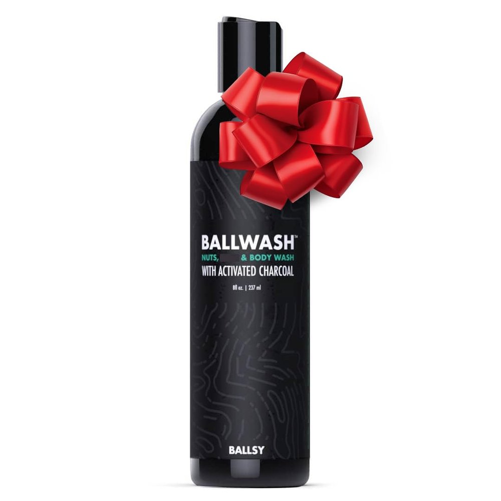 Ballsy Ballwash Charcoal Body Wash for Men - Moisturizing Mens Bodywash with Coconut Oil  Soap for Men & Great for your Most Intimate Areas, 8oz