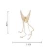 1PC Butterfly Tassel Hair Catch Clip Imitation Pearl Metal Hair Claw Clip Gold Hairpin Clip Hair Accessories Hair Clips for Styling Thick Hair Thin Hair Women view 2