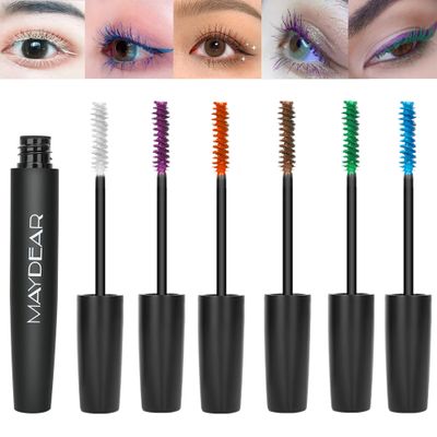 Maydear Waterproof Colored Mascara Set  Long-Lasting, Cruelty-Free, Vegan Eye Makeup for Women (6 Colors)