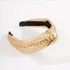 Wiwpar Knotted Headbands for Women Fashion Wide Headband Vintage Knotted Head Band Hair Hoop Hair Accessories with Metal Chain (Gold) view 4