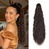 YEAME Wavy Ponytail Extension Claw Clip, 22 Inch Corn Wave Pony Tail Synthetic Brown Hair, Long Curly Jaw Ponytail Hair Extainson for Women Girls (Black Brown) view 1