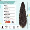 YEAME Wavy Ponytail Extension Claw Clip, 22 Inch Corn Wave Pony Tail Synthetic Brown Hair, Long Curly Jaw Ponytail Hair Extainson for Women Girls (Black Brown) view 4