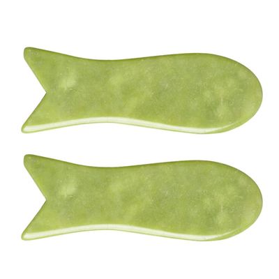 Beaupretty 2pcs Smooth Jade Gua Boards for Body Scraping Tool for Promotes Circulation and Skin Comfortable Grip for Self and Family Use