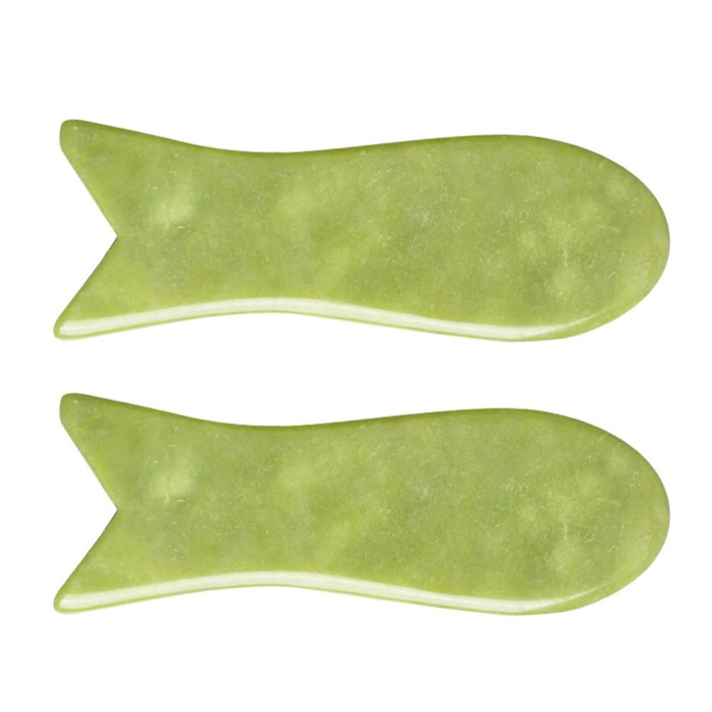 Beaupretty 2pcs Smooth Jade Gua Boards for Body Scraping Tool for Promotes Circulation and Skin Comfortable Grip for Self and Family Use