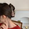 1PC Chinese Style Lute Flower Hair Barrette Ancient Style Catch Clip Imitation Pearl Hair Clip Large Alligator Hair Clips for Women (Coffee) view 3
