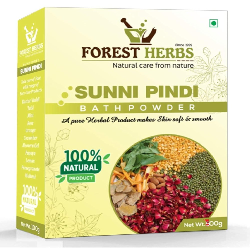 Metrol The Forest Herbs Natural Care From Nature Sunnipindi Herbal Nalangu Maavu Bath Powder Skin Lightening and Tan Removal, Revitalizing Ubtan Powder Scrub, 500 grams