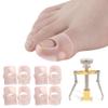 Ingrown Toenail Tool Kit, Stainless Steel Ingrown Toenail Corrector and 4 Pairs Elastic Silicone Ingrown Toenail Corrector Sleeves, Ingrown Toenail Treatment Lifter Big Toe Sleeves for Nail Healthy view 1