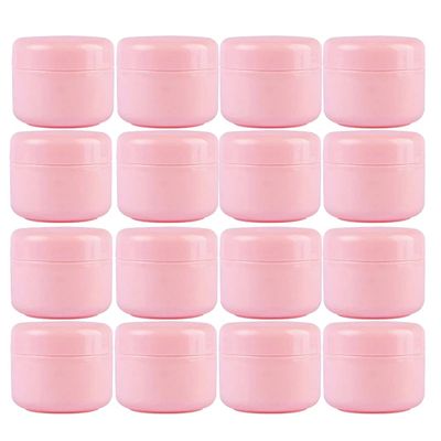30ml Round Plastic Pink Cream Jars with Lids Travel Storage Makeup Face Cream Lotion Scrubs Creams and DIY (Pack of 30), Yellow,Pink