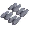 FOMIYES 4pairs Disposable Folding Slippers for Men Portable Open Toe Travel Hotel Use Comfortable Grey Slippers for Guests and Home Lightweight Breathable Design view 2