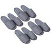FOMIYES 4pairs Disposable Folding Slippers for Men Portable Open Toe Travel Hotel Use Comfortable Grey Slippers for Guests and Home Lightweight Breathable Design view 3