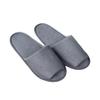 FOMIYES 4pairs Disposable Folding Slippers for Men Portable Open Toe Travel Hotel Use Comfortable Grey Slippers for Guests and Home Lightweight Breathable Design view 4