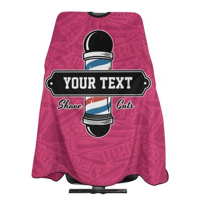 Custom Waterproof Barber Cape Hairdresser Cape, Add Your Photo Text Personalized Red Barber Shop Salon Cape for Men, Customized Hair Cutting Cape for Home Salon Barbershop